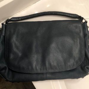 Sleek Navy blue leather Hobo